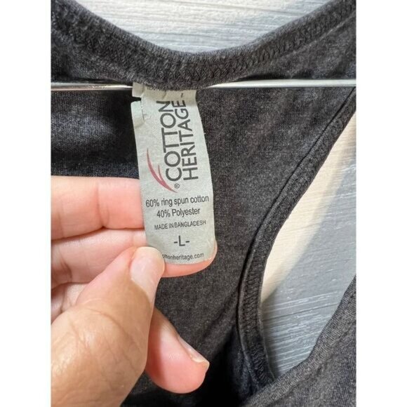 Racerback Tee Hawaii Palms Gray Juniors Large - Picture 4 of 4